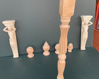 wooden stair spindle,Custom Order Wooden Baluster, Custom Order Spindle, Wooden Square Baluster, Wooden Banister, Walnut Balusters, KRK-1006