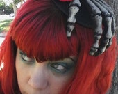 Halloween, Dia de los Muertos, Day of the dead, Skull hat, Skull, Skeleton hand, Rose, Rose hat