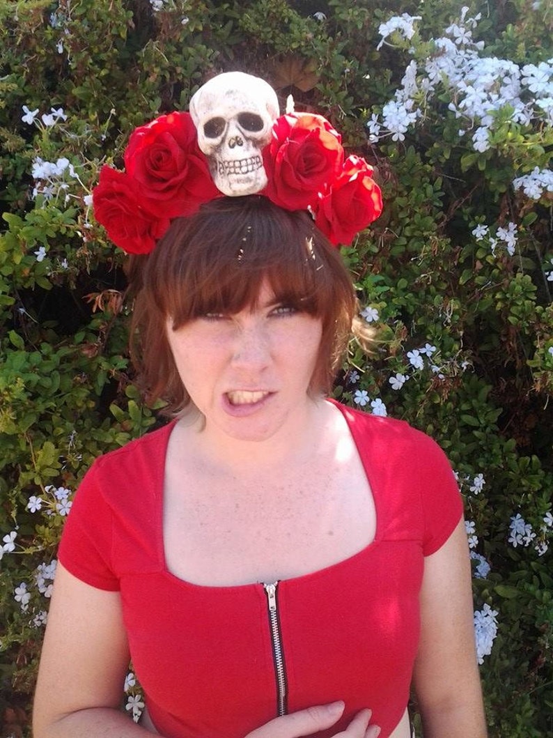 Etsy wedding Floral crownDay of the dead Rose crown Flower Etsy