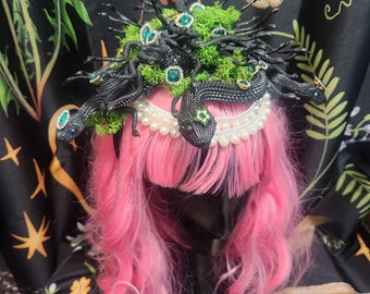 Medusa,  ren faire,  snake hat