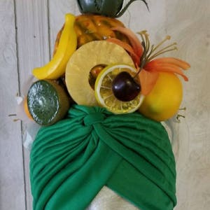 Carmen Miranda, Turban, Fruits, Faux-fruits, Turban aux fruits, Bandeau aux fruits, Salade de fruits, Halloween image 4