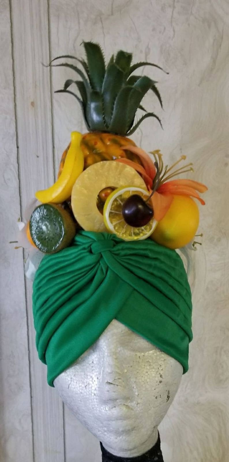 Carmen Miranda, Turban, Fruits, Faux-fruits, Turban aux fruits, Bandeau aux fruits, Salade de fruits, Halloween image 4