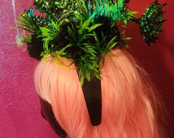Angler fish, Fish headband,  fish, Mardi gras, tiki bar, tiki oasis
