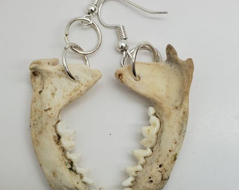 Pendientes de mandíbula, mandíbula, rarezas, horror, Halloween, calavera, pendientes de calavera, gótico