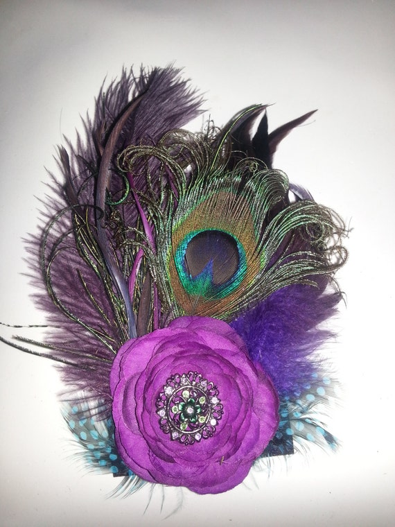 Custom Feather Fascinator EDWINA: Your Exquisite Kentucky Derby Hat | The Hat Girls main image 2