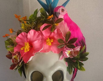 Parrot headband, Parrot, bird, tropical headband, tiki oasis, tiki bar, tiki wedding, disneybounding