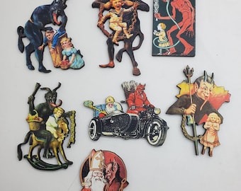 Krampus, Krampus nålar, Krampus broscher, Krampus tröjklämmor, julnål, julsmycken
