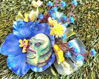 Creature, Creature clip, Creature flower, tiki, tiki oasis, horror, Gothic, pinup