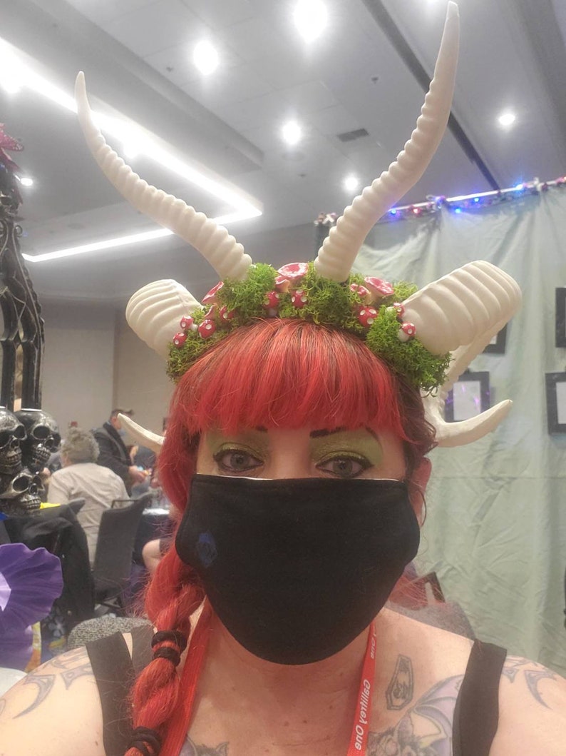 Fairy horns, ren faire horns, fairy, fairy headband, Mushroom, Mushroom headband, horns, cosplay image 1