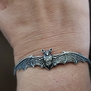 Bat, Bat bracelet, Bat cuff, Goth, Gothic, Gifts for her, Bat jewelry