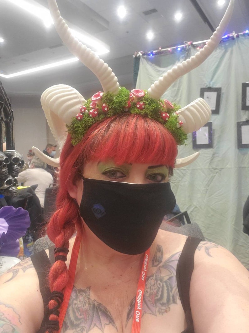 Fairy horns, ren faire horns, fairy, fairy headband, Mushroom, Mushroom headband, horns, cosplay image 2