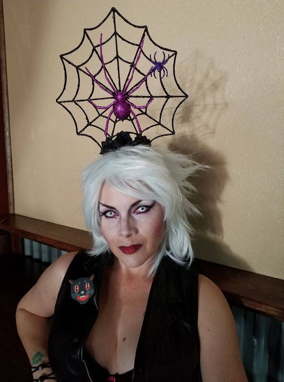 Spider web Spider queen Halloween Halloween headband Ready - Etsy México Spider web Spider queen Halloween Halloween headband Ready - Etsy México