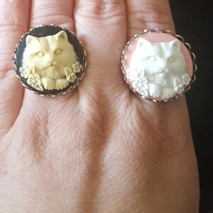Bague en argent sterling avec chat Hug Meow Etsy France