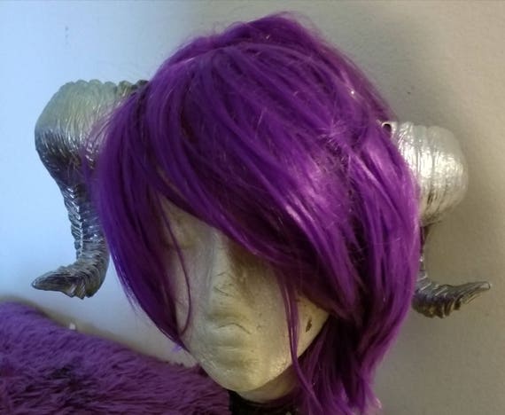 Black Flexible Demon Horns Adults Fancy Dress Halloween Creepy Costume Accessory