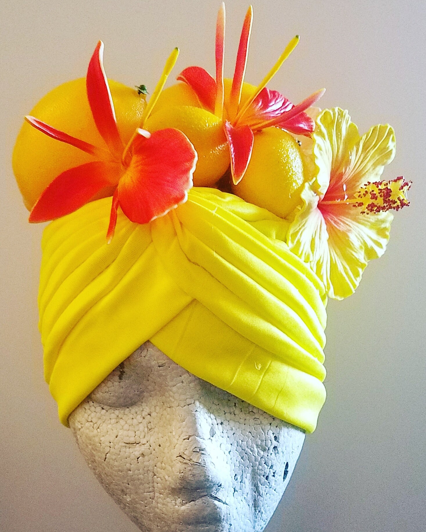 Lemon Turban Turban Carmen miranda Faux fruit Fruit | Etsy