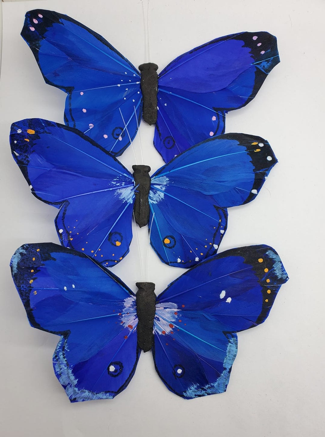 Blue, Blue Butterfly, Butterfly Clip, Butterfly Pin, Monarch Butterfly