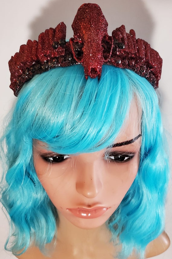 Skull Crown Crystal Crown Crystal Tiara Skull Tiara Etsy