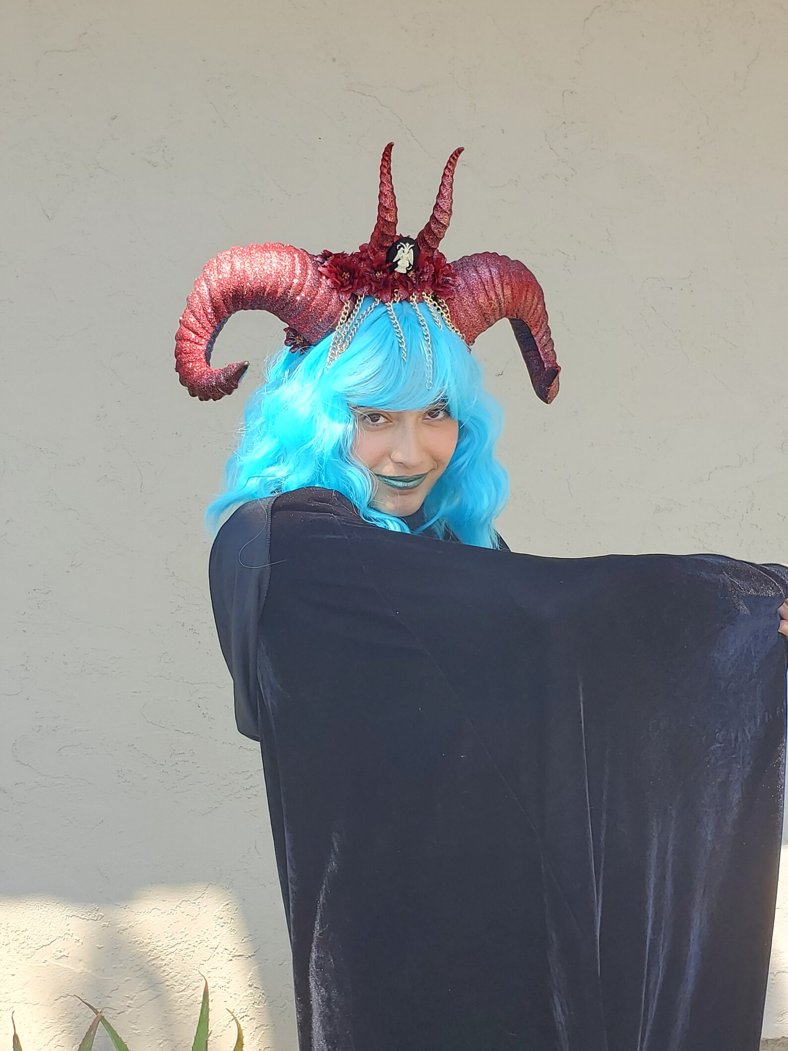 Horns Horn Headdress Demon Horns Cosplay Double Horns Etsy
