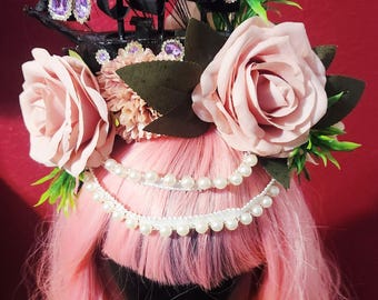 Ship hat, ship headband,  sealife, black pearl, tiki bar, pinup
