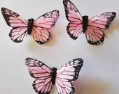 Butterfly, Pink butterfly, Butterfly barrette, Pink, Mariposa, Butterfly clips, Butterfly pins