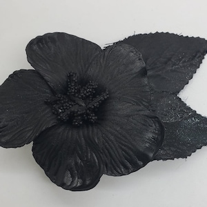 Black hibiscus, Matte black, Black flower, Hibiscus clip, Tiki oasis, Tiki luau, Gothic