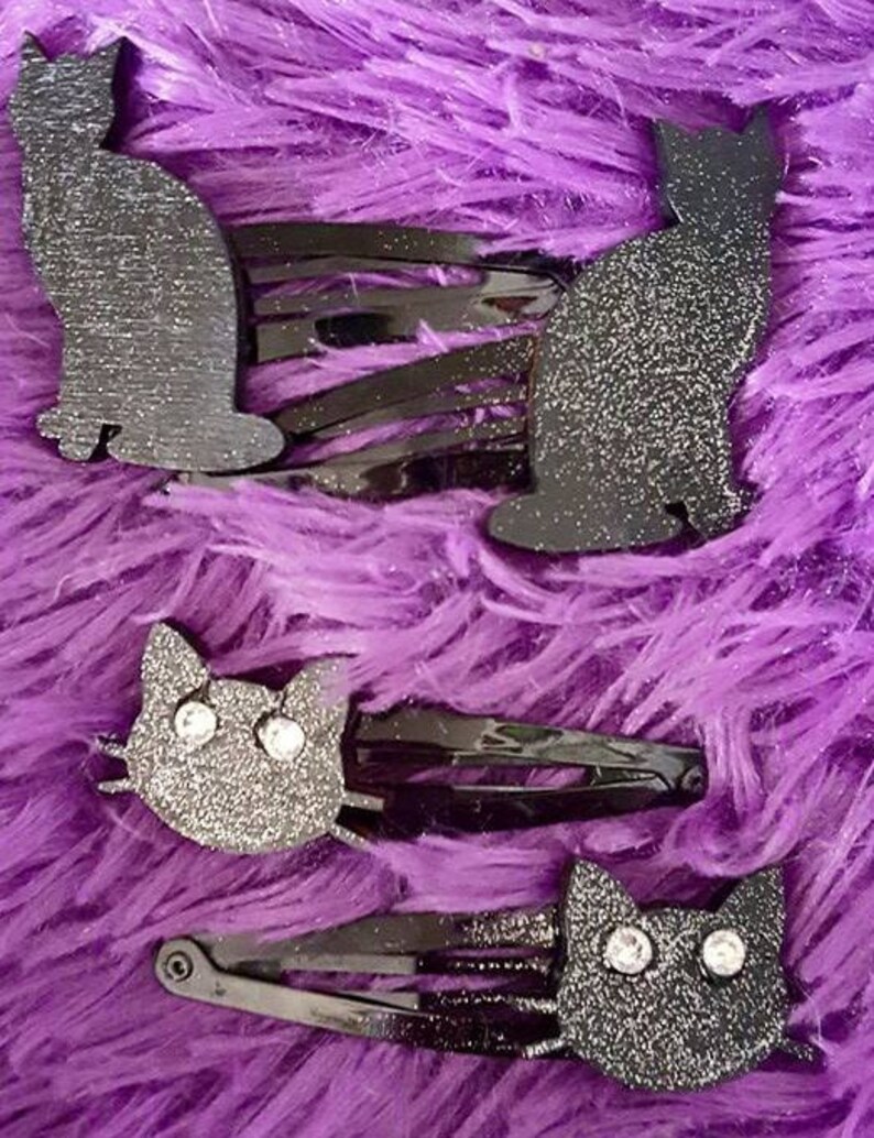 Cat Cat head Cat clip Cat hair clip Kitty Kitten Cat Etsy