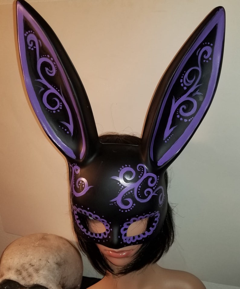 Bunny Mask Bunny Halloween Halloween Mask Handmade Day of Etsy