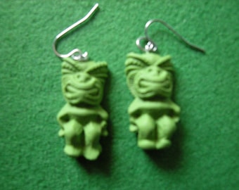 Tiki earrings, Tiki god earrings, Tiki wedding, Oasis, Tiki god