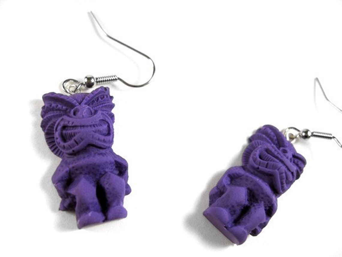 Tiki Earrings in Serpentine main image 1