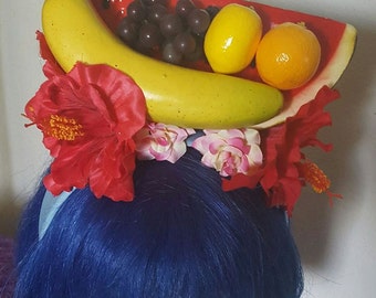 Carmen Miranda, Carmen Miranda Kostüm, Obst, Fruchtstirnband, Fruchthut, MsFormaldehyd