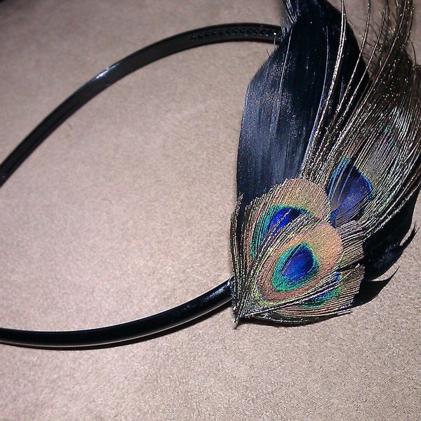 Peacock, Peacock feather, peacock fascinator, retro,peacock headband,boho, fascinator, wedding fascinator, bridal clip, bride, wedding hair