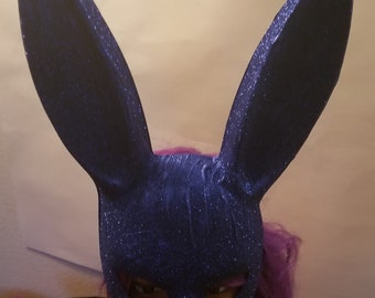 Snap chat, Snap chat fliter, Bunny mask, Mask, Masquerade ball, Halloween mask, Bunny, Rabbit, Rabbit mask, Blue, Blue glitter mask