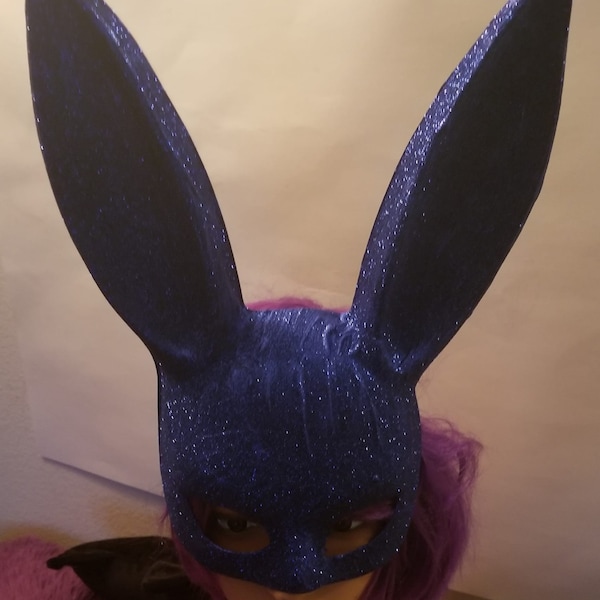 Snap chat, Snap chat fliter, Bunny mask, Mask, Masquerade ball, Halloween mask, Bunny, Rabbit, Rabbit mask, Blue, Blue glitter mask