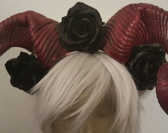 Horns, Ram horns, Ram, Horn, Horn headband, Halloween, Halloween horns, Ready to ship, Horror