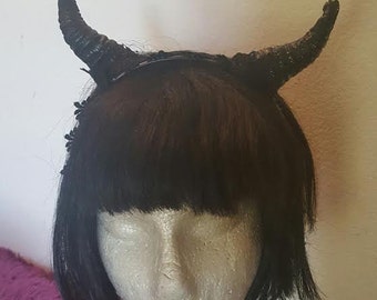 Horns, Halloween, Horn headband, Demon, Demon horns, Black horns, Halloween horns, MsFormaldehyde