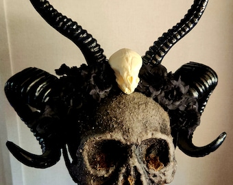 Vampire horns, werewolf skull, skull, skull horns, horn headband, gothic