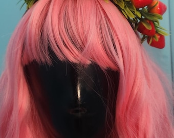 Strawberry headband,  Strawberry,  fruit hat, fruit headband,  strawberry cosplay