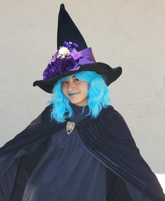 Witch Hat, Witch, Witches Hat, Skull Hat, Forest Hat, Witch's Hat, Halloween, Goth, Gothic, Cosplay, Horror