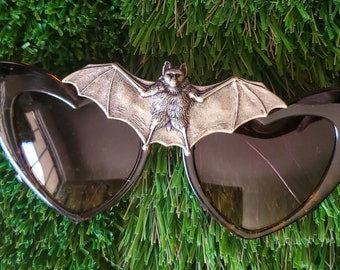 Chauve-souris, chauves-souris, lunettes de soleil chauve-souris, objets étranges, lunettes de soleil gothiques, lunettes de soleil d'horreur