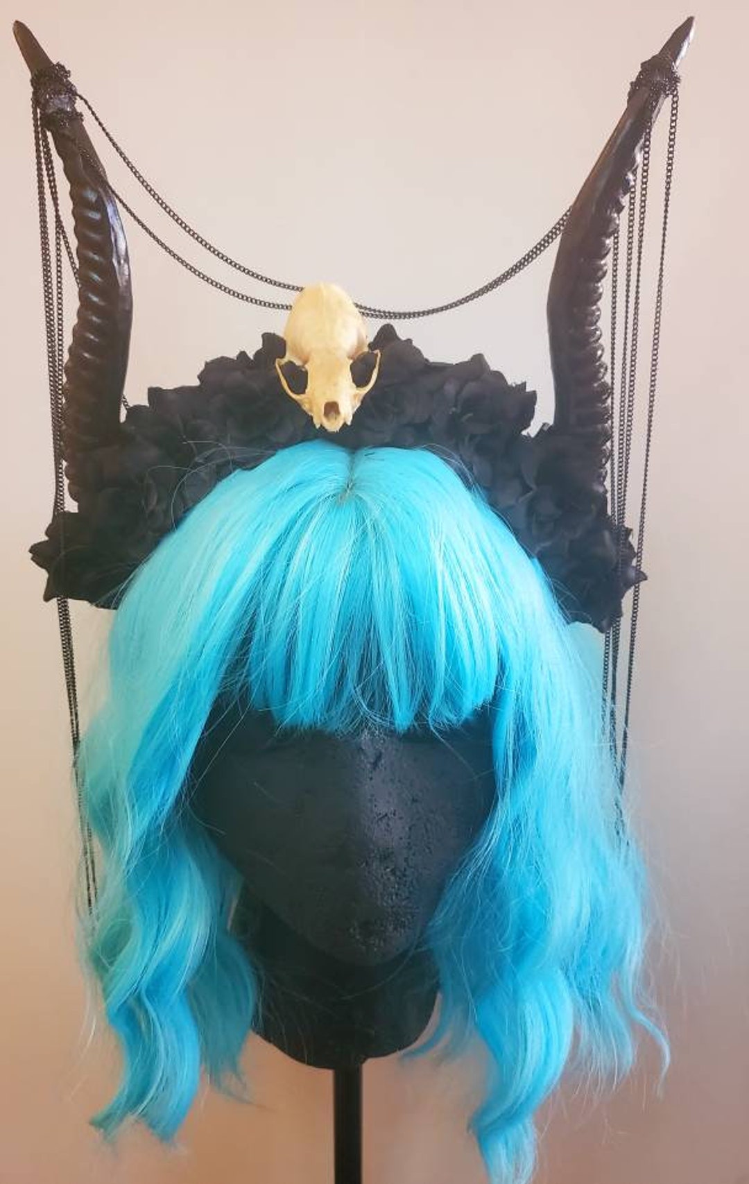 Skull Horns, Horns,horn Headband, Skull, Oddities, Cosplay, Demon Horns