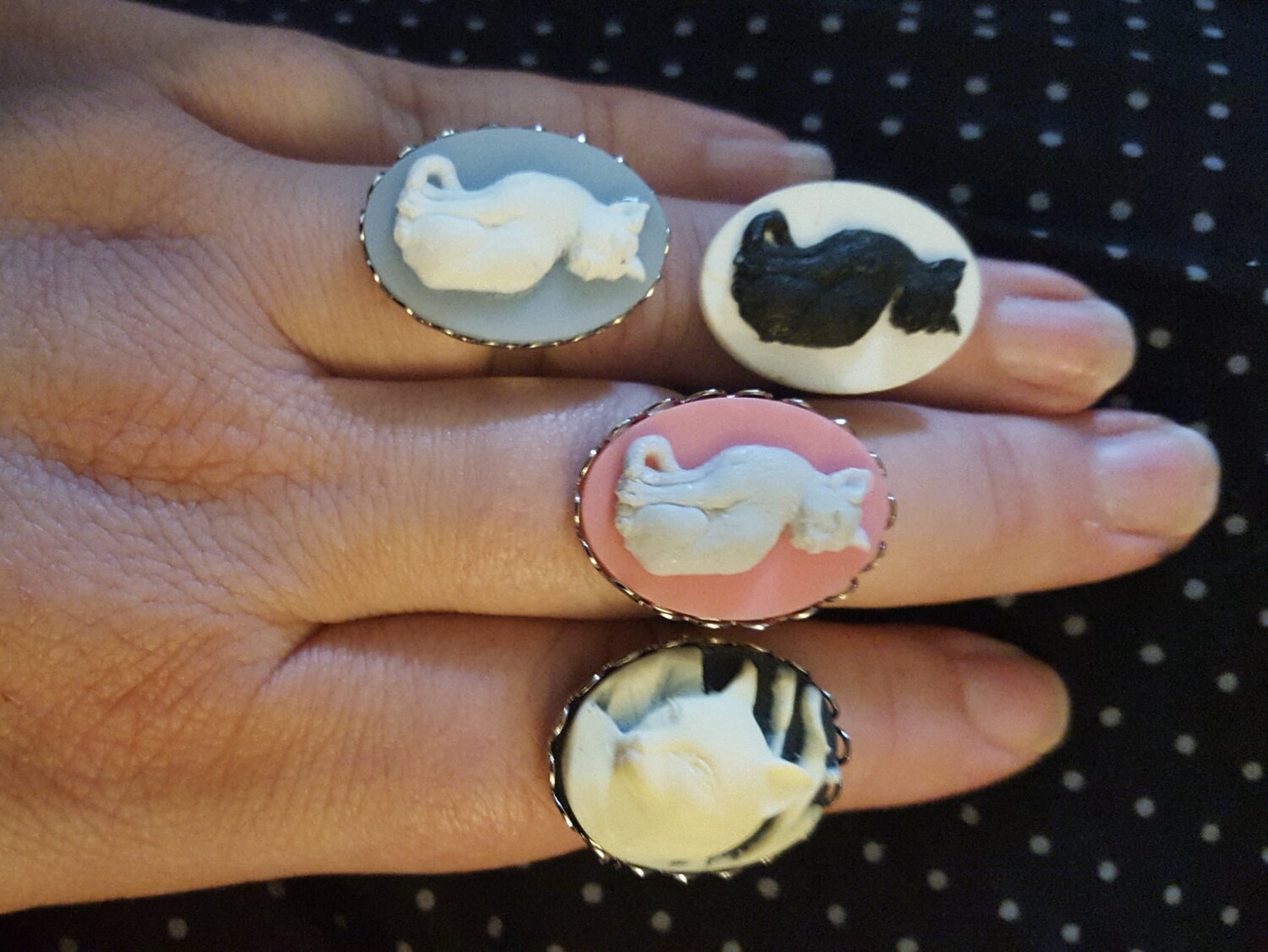 Ring Cat Ring Adjustable Kitty Ring Catcon Cat Jewelry Etsy