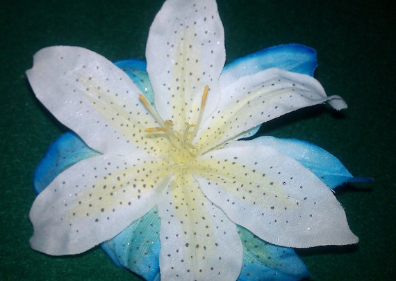 Lys lys bleu lys blanc clip de lys barrette de lys fleur - Etsy Canada
