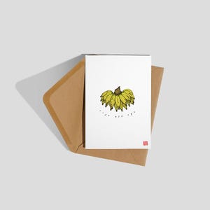 Vieillesse mûre - carte d'anniversaire | Jeu de mots sur la nourriture, calembour, carte de voeux, joyeux anniversaire, mignonne, jeux de mots, cartes, fin gourmet, banane, anniversaire
