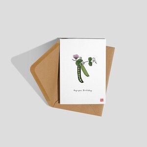 Aniversário Hap-pea - Cartão de aniversário | trocadilho com comida, trocadilho, cartão de felicitações, feliz aniversário, fofo, trocadilhos, cartões, foodie, ervilha-de-cheiro, ervilha-de-jardim, bday