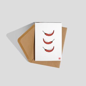 Older Wiser Hotter II - Carte d'anniversaire | jeu de mots, calembour, carte de voeux, joyeux anniversaire, mignonne, jeu de mots, carte, fin gourmet, épicé, le chili, chaud