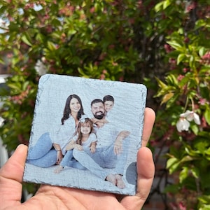 Photo Slate Plaque, Custom Picture Slate, Memorial Keepsake Gift, Family Gift, Anniversary Gifts, Birthday Gift, Wedding Gifts, Couple Gifts