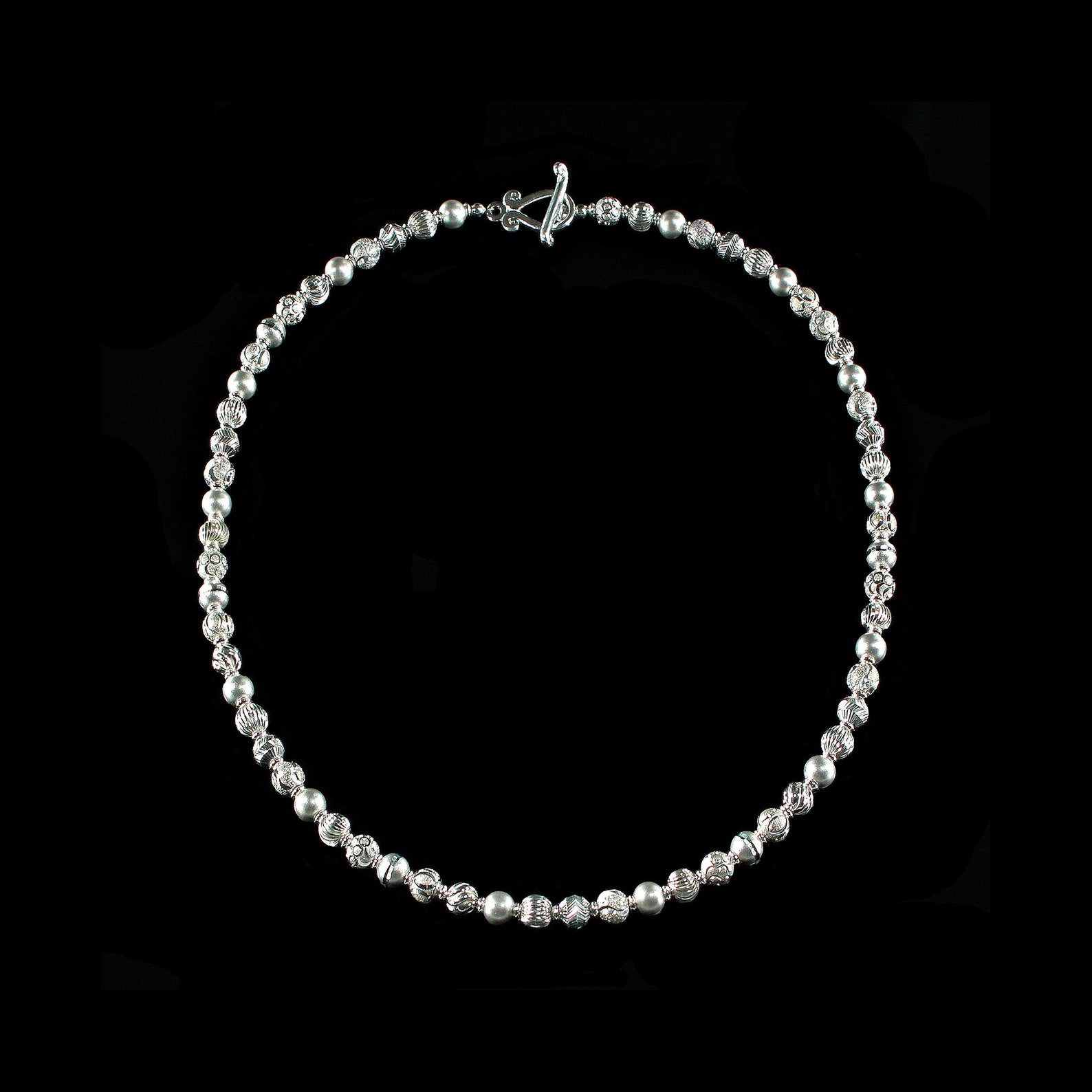Diamond cut Sterling Silver Necklace Silver Necklace for Etsy