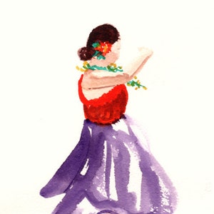Hula Girl Print, Hula Art, Hula Dancer Painting, Hawaii Art, Hula Watercolor, Hawaiian Decor, Hawaiian Hula Dance, Aloha, Merrie Monarch