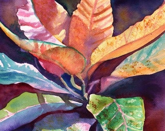 Tropical Leaf art, Tropical Foliage prints, Kauai art, Hawaiian painting, Hawaiian décor, Tropical interior design, Hawaiiana, Hawaii art