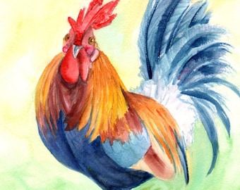 rooster art etsy